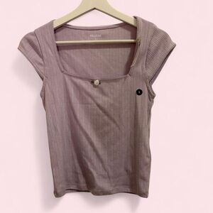 Hollister Women's Short Sleeve Lilac Tee